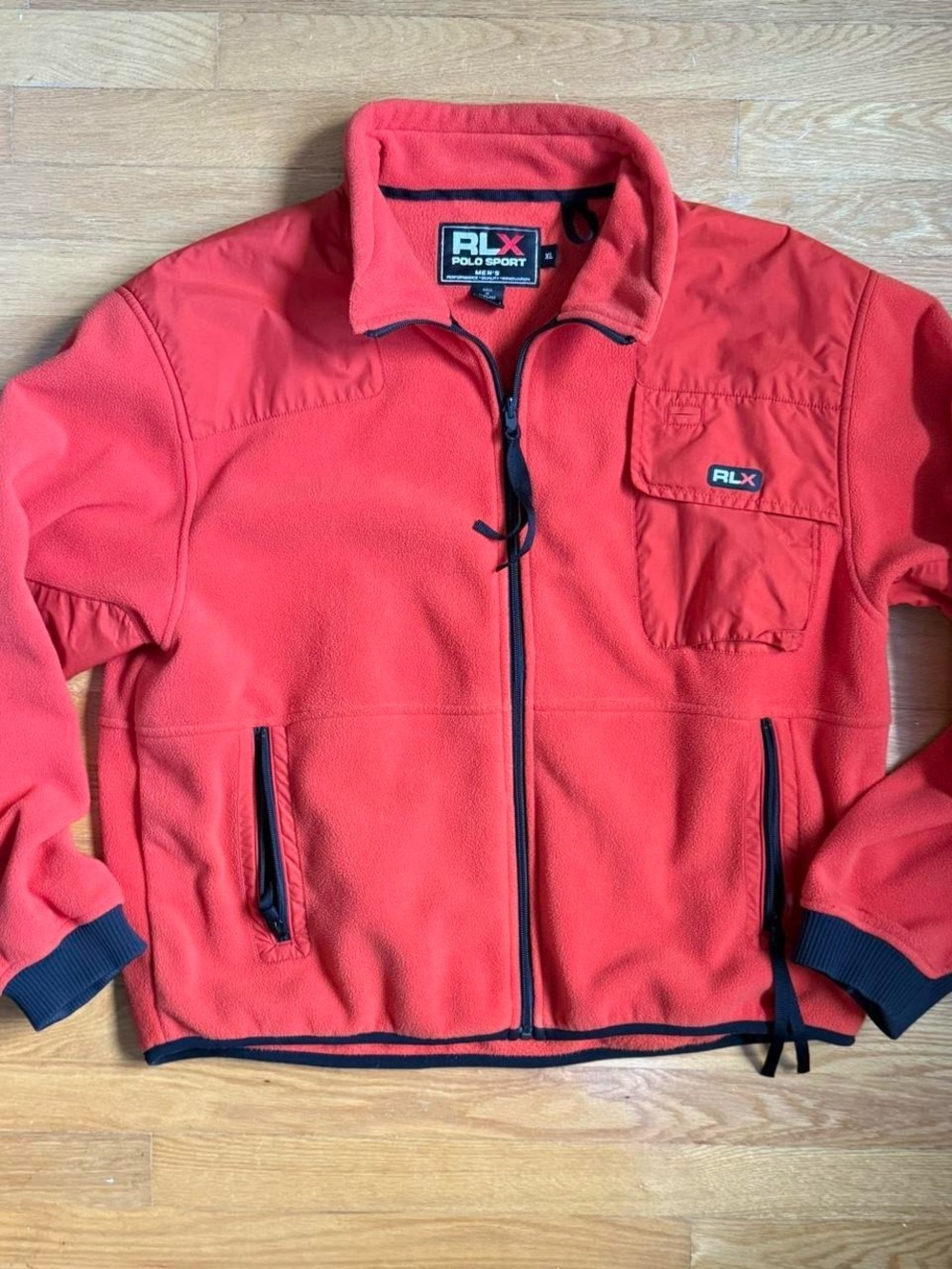 Polo by Ralph Lauren RLX ORANGE Full-Zip Fleece Jacket